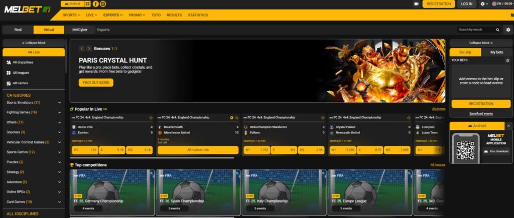 MelBet betting