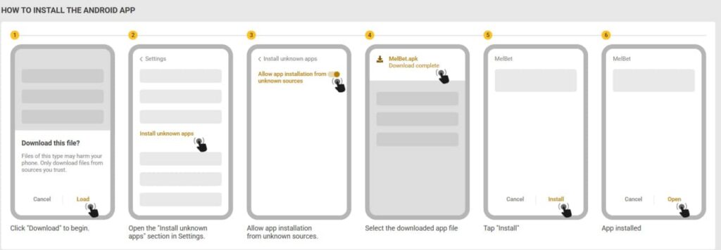 MelBet on mobile