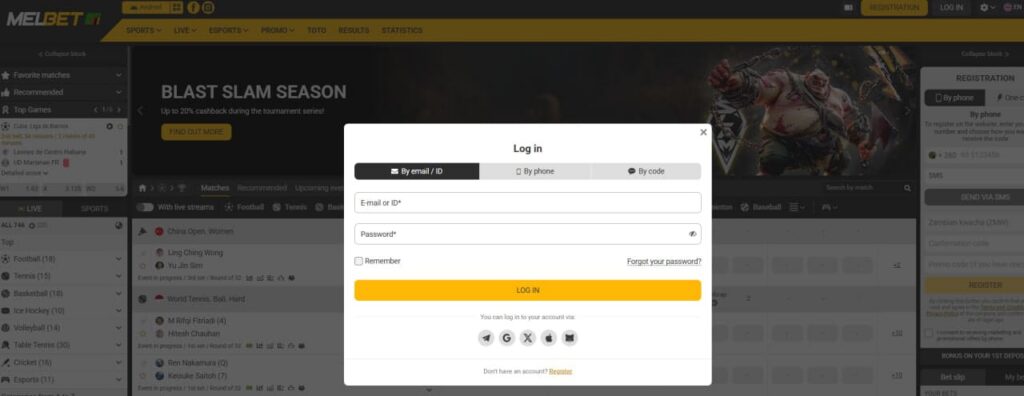MelBet login